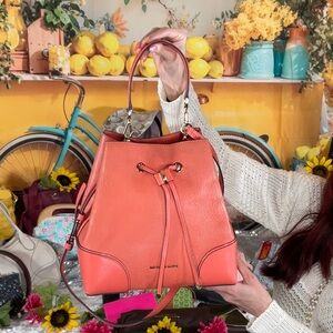 Michael Kors Cantaloupe Leather Tote With Strap.